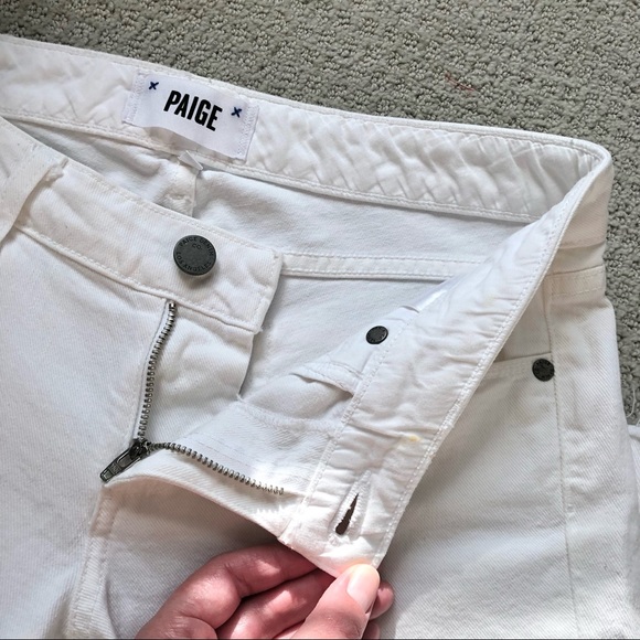 SUMMER CLOSEOUT ☀️ \Paige\• Bermuda Cutoff Shorts in Optic White - Picture 10 of 16